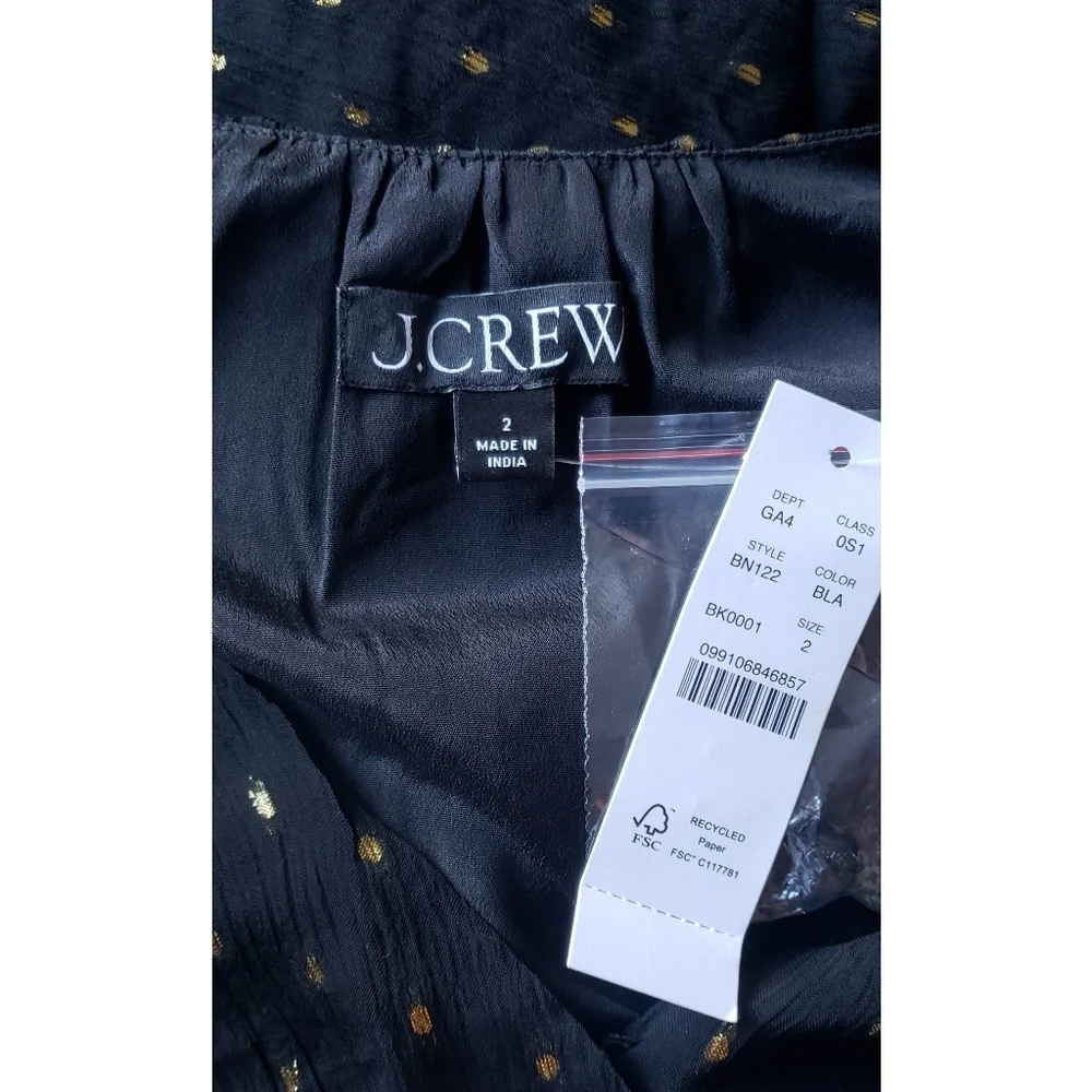 50. J.Crew Ruffle-hem Lurex® chiffon wrap dress